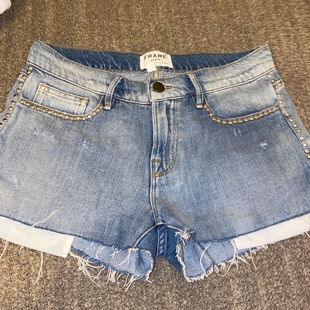 Frame studded shorts